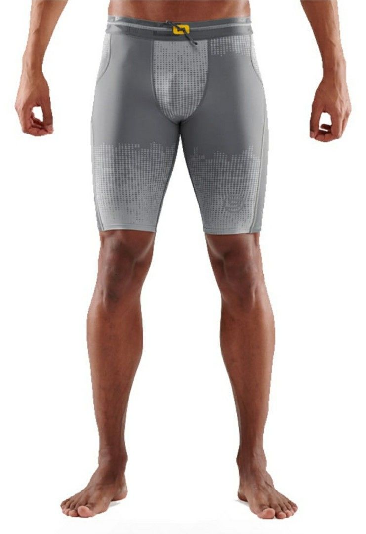 SKINS SERIES-5 MEN'S HALF TIGHTS GREY/BLUE - SKINS Compression EU