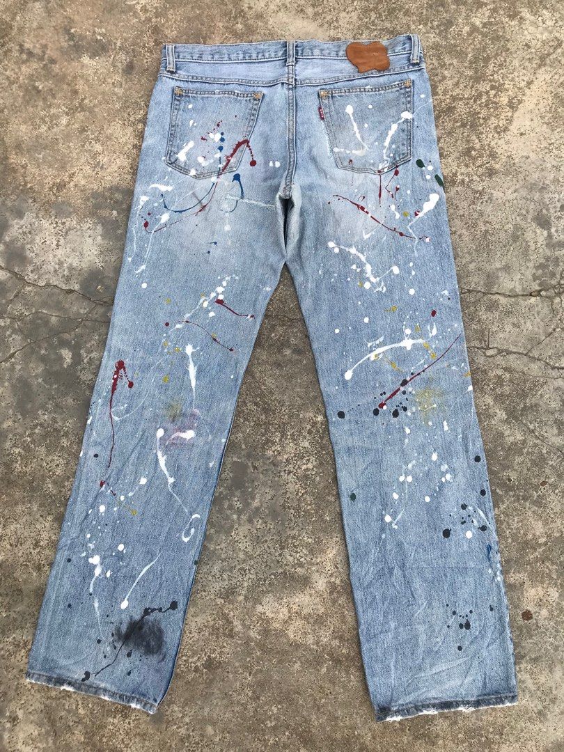 SS06 Number Nine Takahiro Miyashita PAIN Jeans Paint Splatter