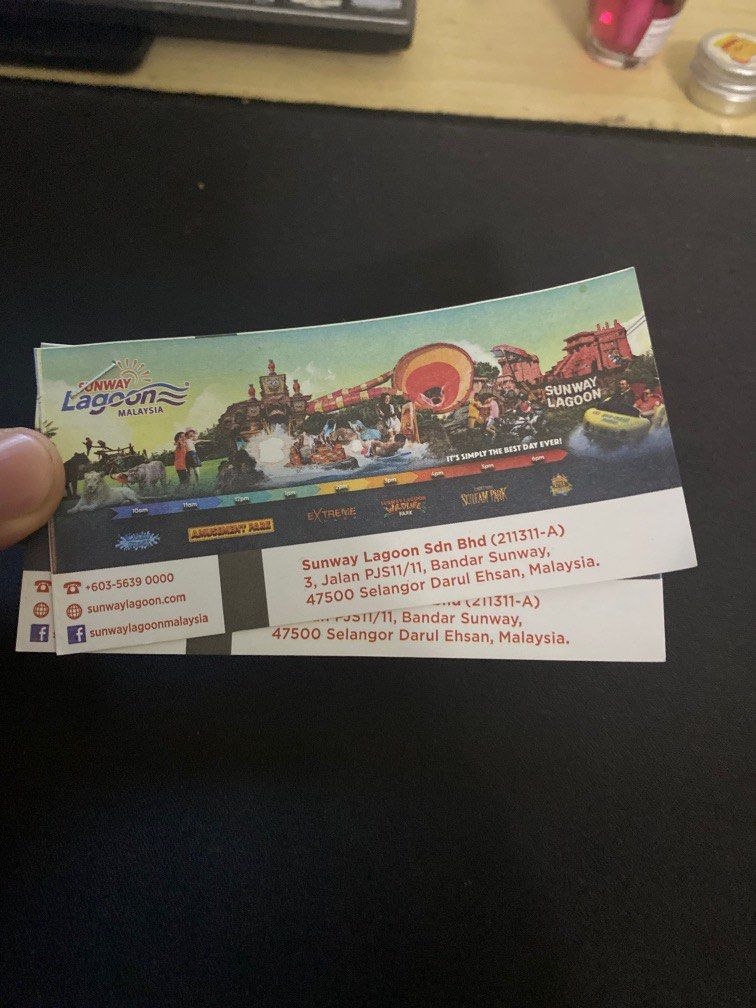 SUNWAY LAGOON TICKET, Tickets & Vouchers, Local Attractions and