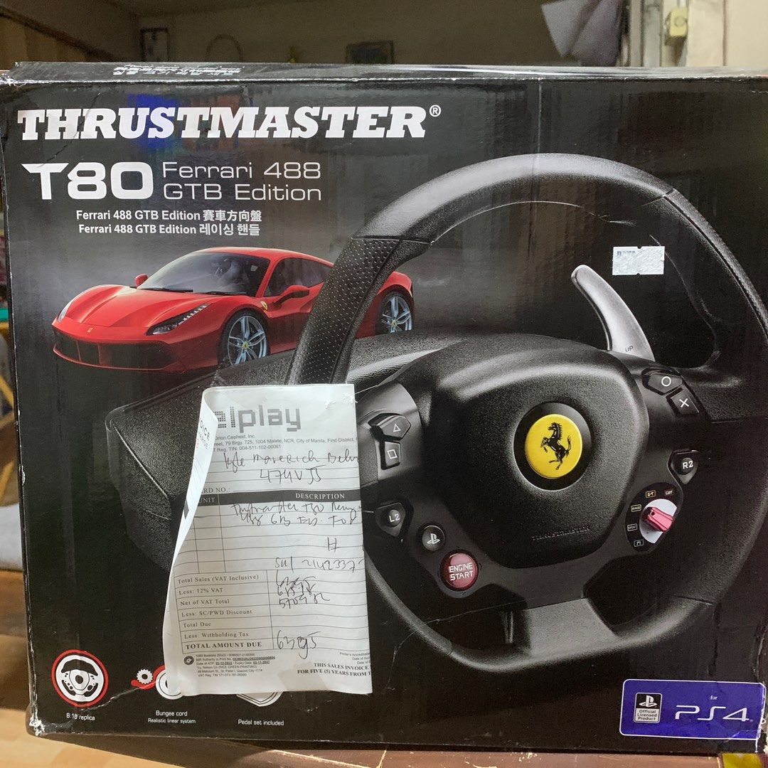 Thrustmaster T80 Racing Wheel, Video Gaming, Gaming Accessories ...