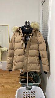 TNA the power parka in colour Tawny, size small