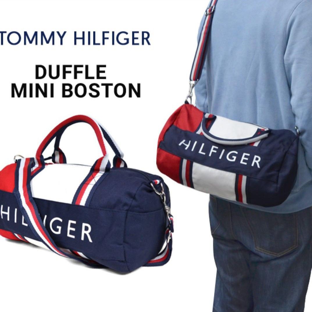 TOMMY HILFIGER Signature Stripe Small Duffle Bag, Women's Fashion, & Wallets, Bags Carousell