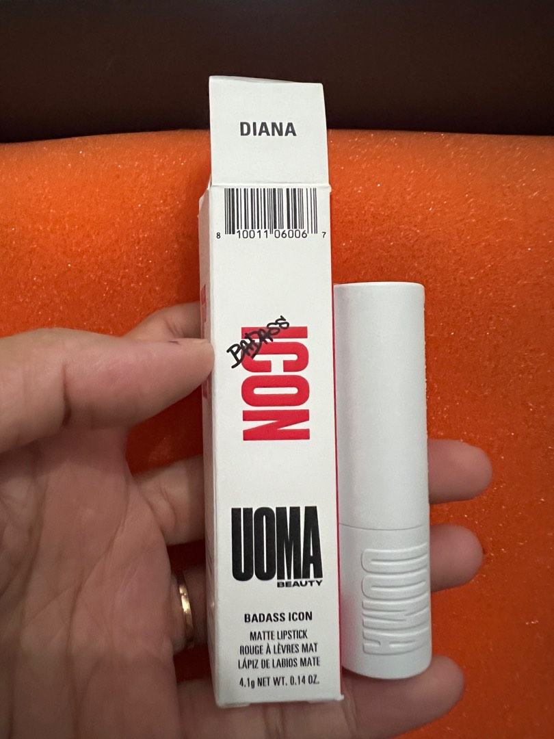 Uoma beauty BADASS ICON MATTE LIPSTICK shade diana retain value 24