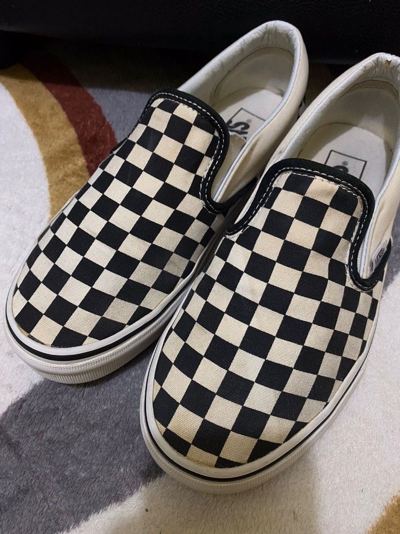 Vans slip on checkerboard sale 38