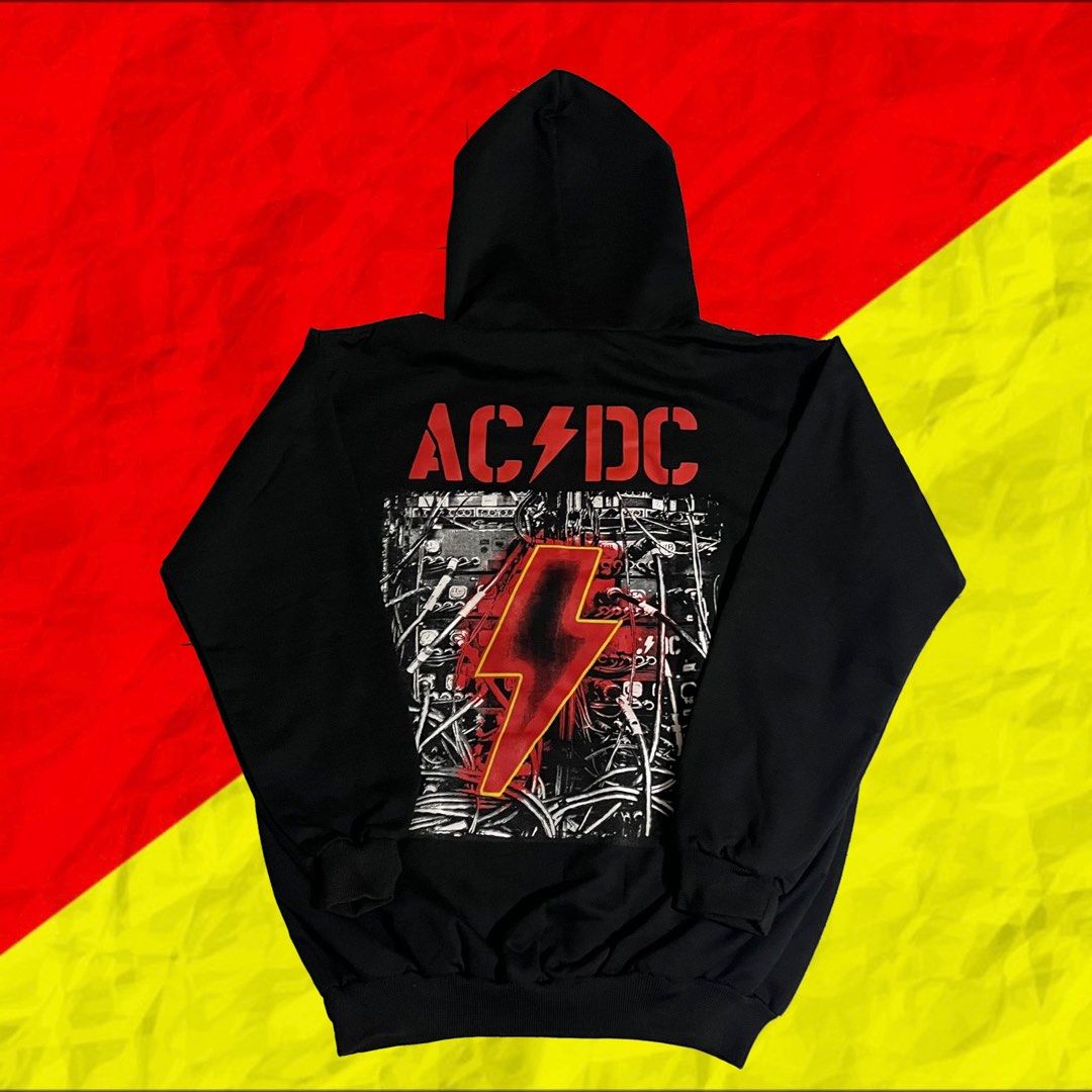 Vintage AC/DC Hoodie, Men's Fashion, Tops & Sets, Hoodies on Carousell