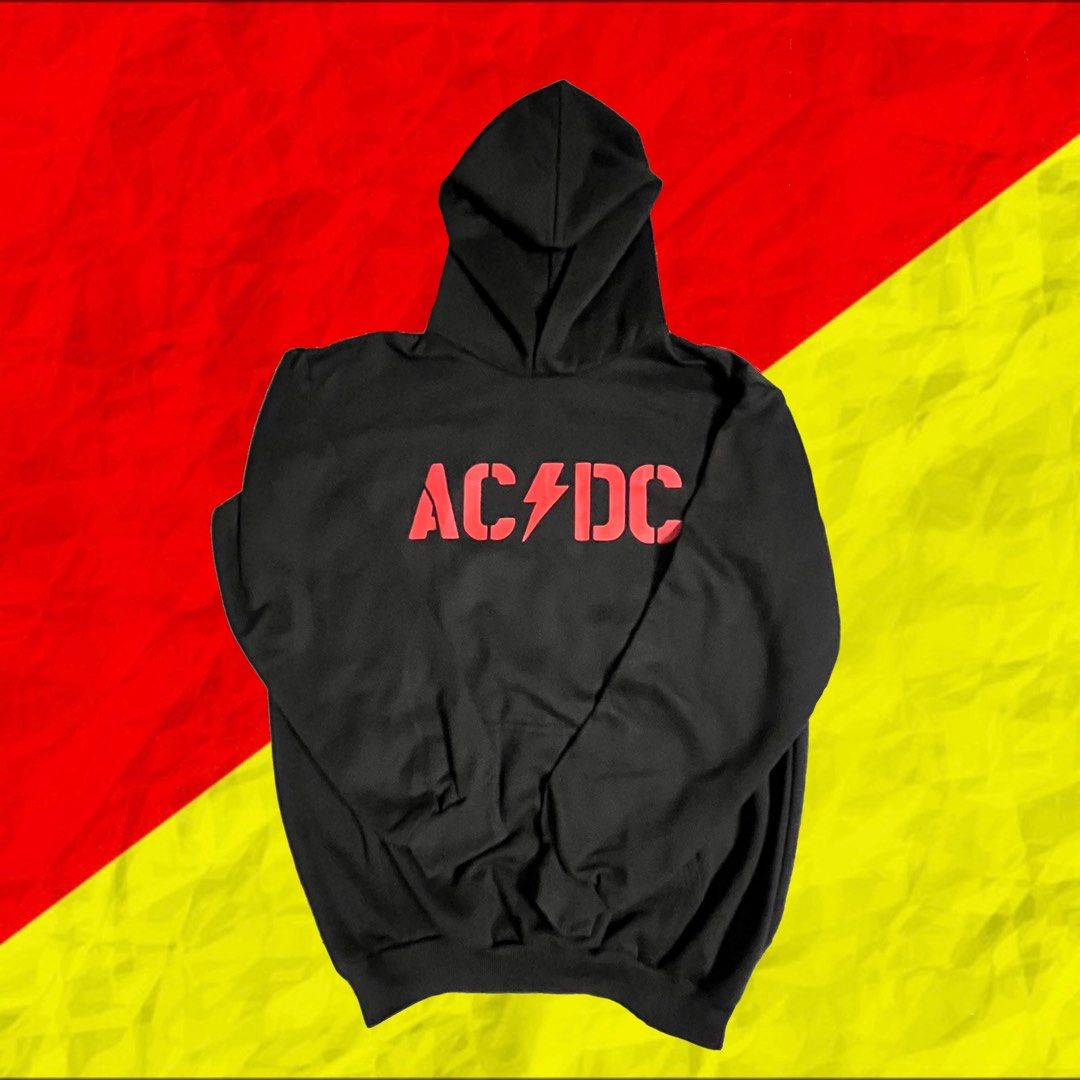 Vintage AC/DC Hoodie, Men's Fashion, Tops & Sets, Hoodies on Carousell