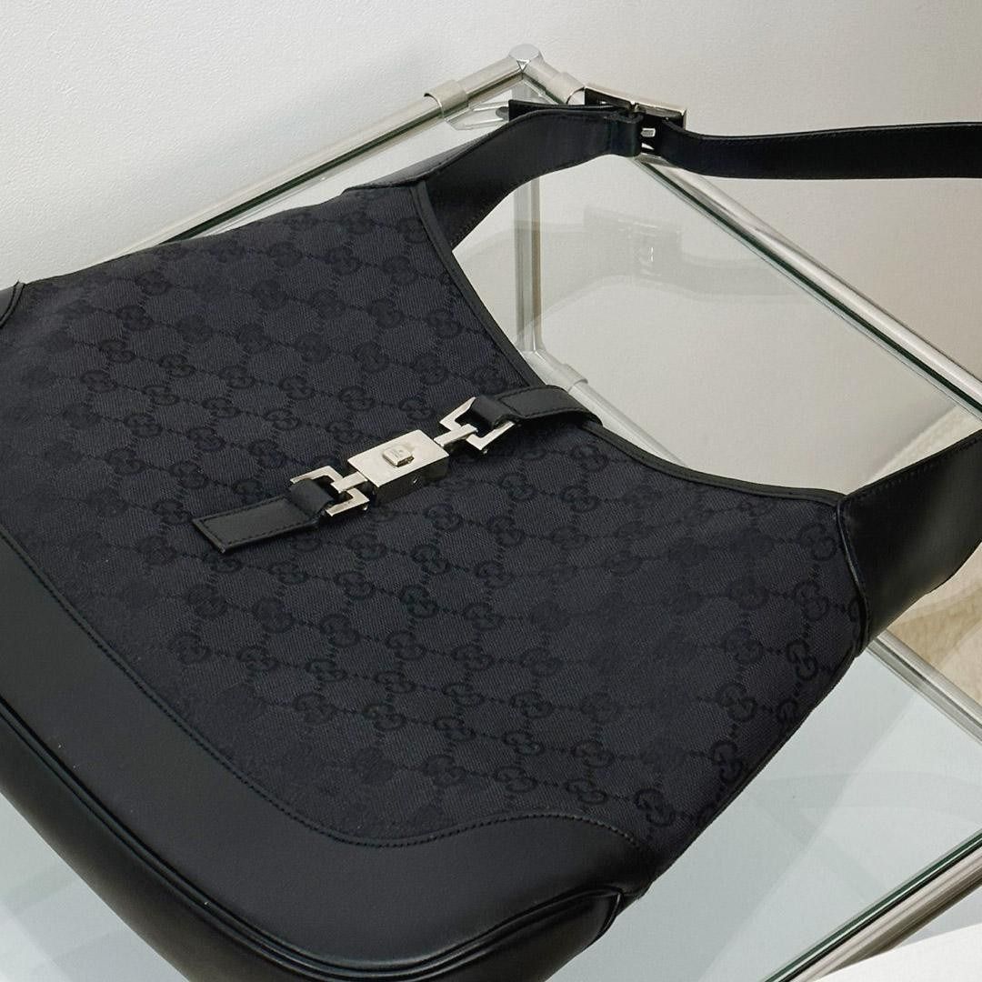 All black shop gucci bag