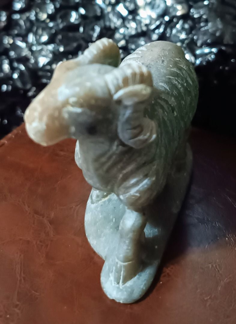 Vintage Soapstone Ram Carving (Category: Other Home Decor) located in Las Pinas. Submitted by mirlynncurioshop (Listing ID 1206097728, Image 2). Description: Hand-carved and detailed Can be added to your natural stones collection In very good condition, without cracks or broken parts MOP: GCash, LBC COD/COP MOD: Lalamove, LBC, rider booked by buyer Shipping fee c/o buyer Location: Las Pinas.