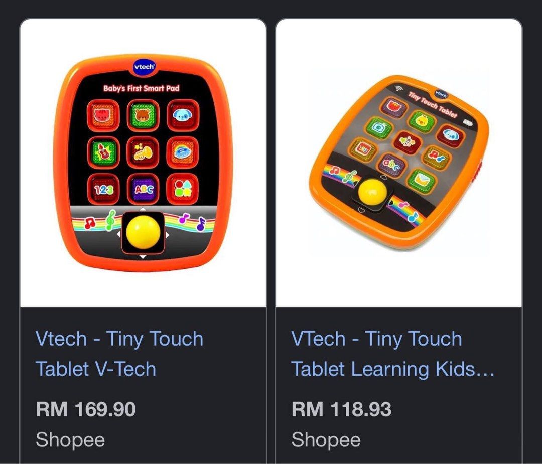 Vtech tiny touch tablet clearance