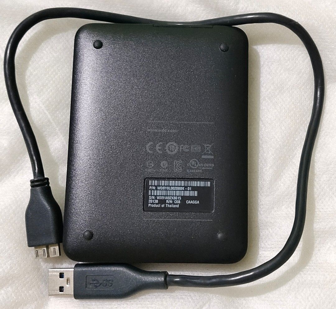 WD My Passport 2TB External Hard Disk, Computers & Tech, Parts