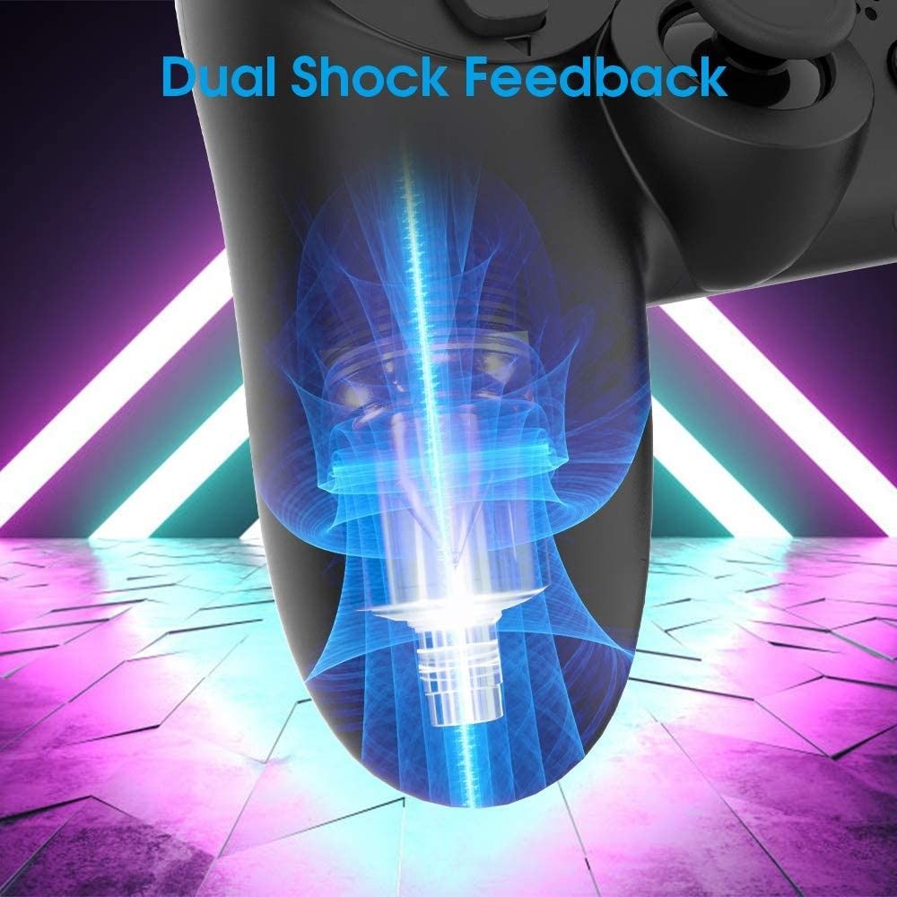 Wired Controller for PS4 Vinsic Wired Gamepad Joystick Controller for PlayStation 4 Dual Vibration Motor LED Light Bar Anti slip Grip No Mic Port