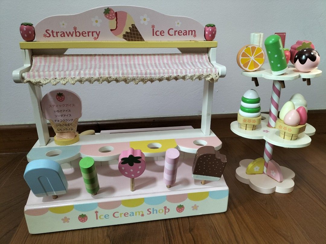 wooden ice cream shop, Hobbies & Toys, Toys & Games on Carousell