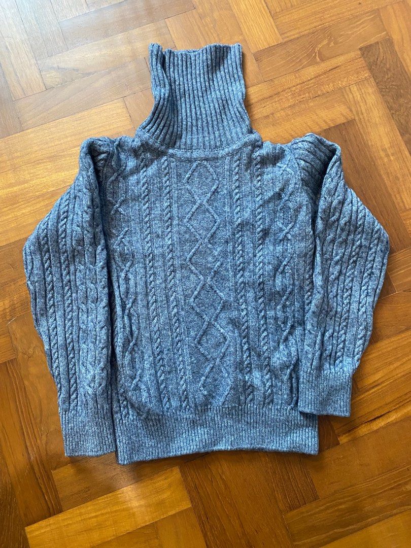 Wool cable knit turtle neck sweater, Babies & Kids, Babies & Kids ...