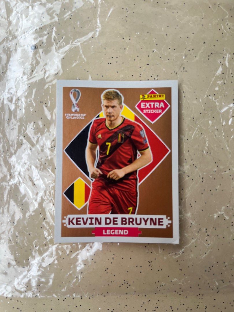 2022 Kevin de Bruyne Panini World Cup Qatar Extra Xtra Sticker Legend Gold