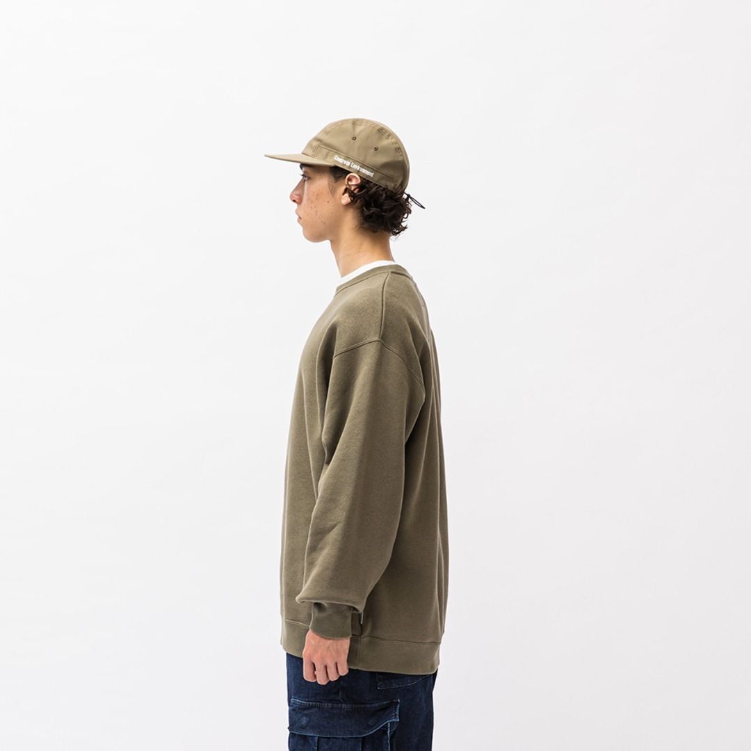 WTAPS 22AW AII 01 / SWEATER / COTTON. SIGN - 222ATDT-CSM08 - OLIVE