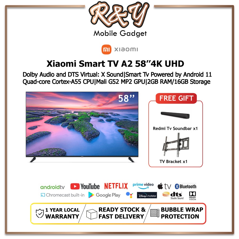 Xiaomi TV A2 – 43″  58″ – Original Malaysia Set – Satu Gadget Sdn. Bhd.
