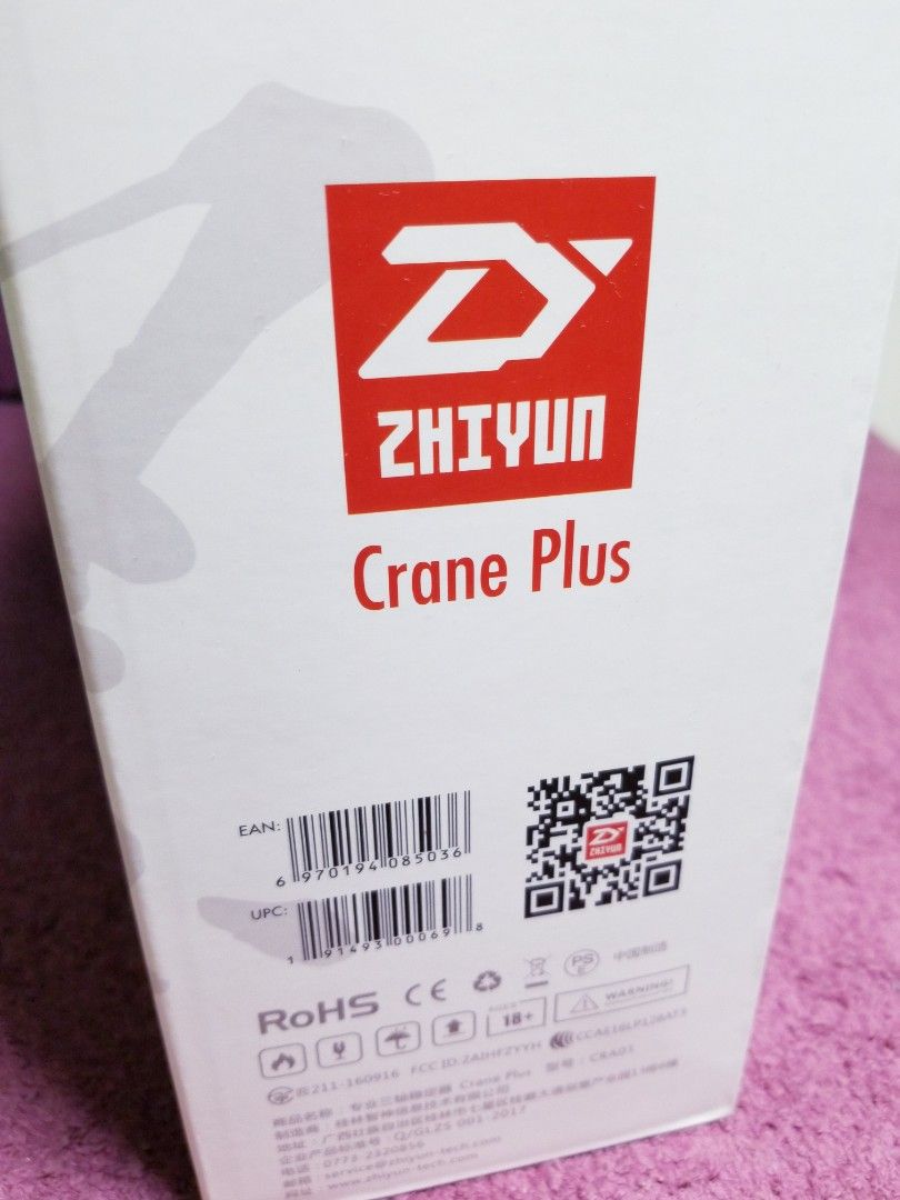全新Zhiyun Crane Plus 智雲雲鶴Plus三軸穩定器, 攝影器材, 攝影