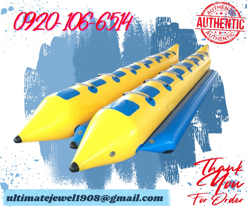 16 SEATERS DOUBLE TUBE INFLATABLE BANANA BOAT WATER SPORTS, Sports