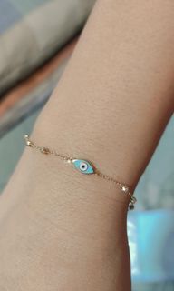 18k Gold Evil Eye Bracelet