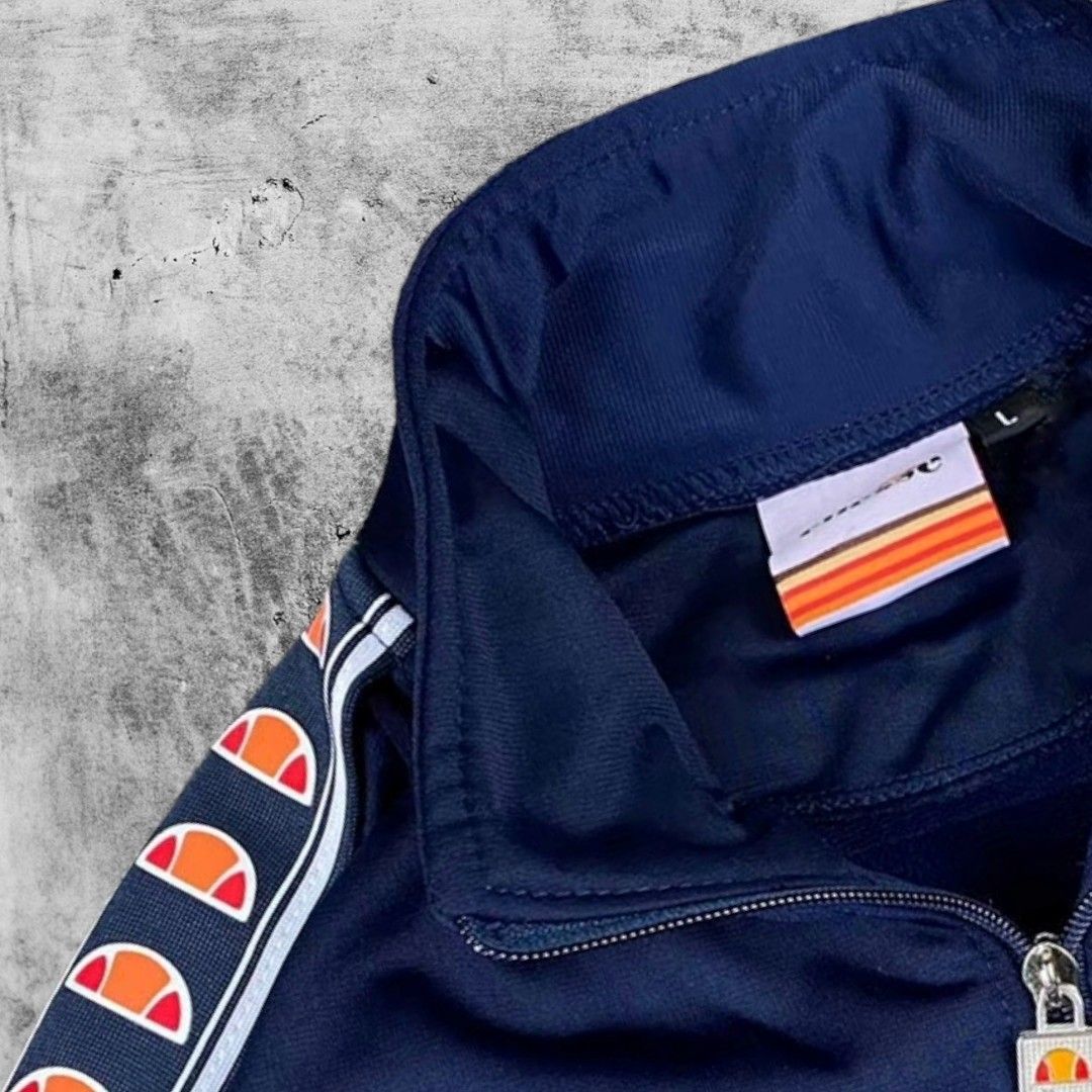 1 Set Tracktop Trackpants Ellesse Taped Navy Fesyen Pria