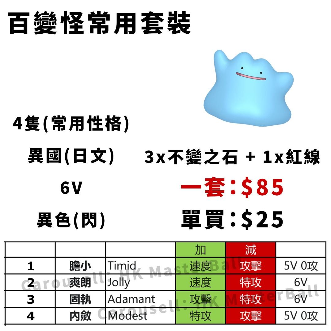 限量】異國6V色違百變怪套餐，性格全齊，孵蛋必備**附教學！Pokemon(寶可夢)朱紫, 電子遊戲, 電子遊戲, Nintendo 任天堂-  Carousell