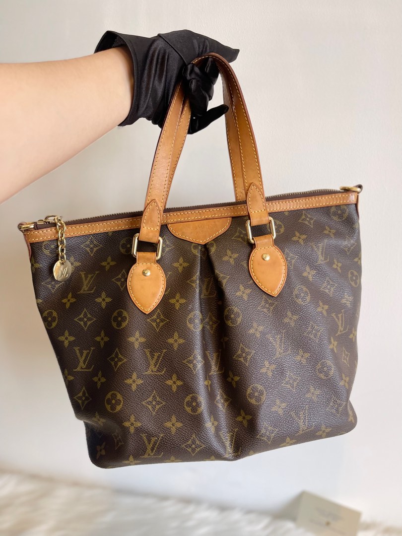 Palermo PM, Used & Preloved Louis Vuitton Tote Bag, LXR Canada, Brown
