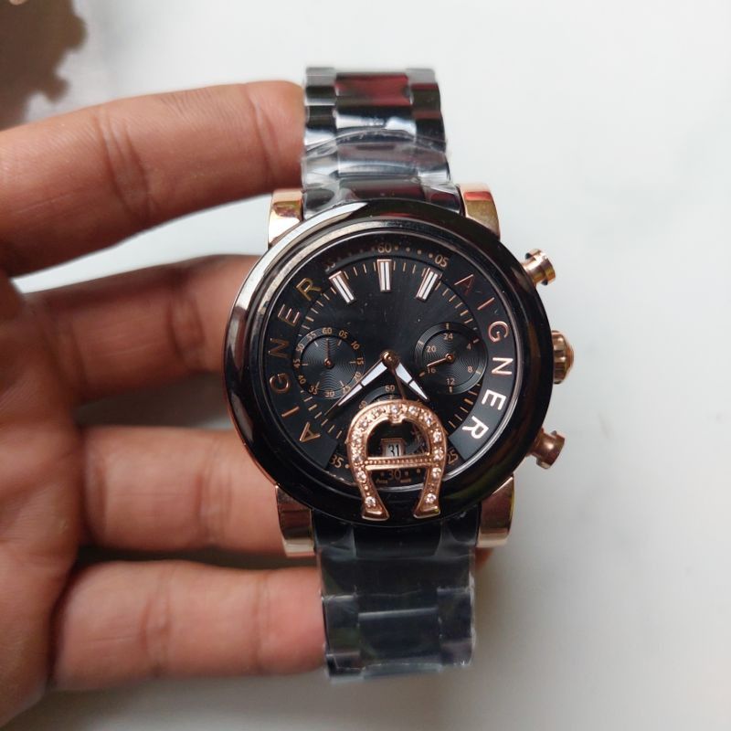 Mr COUPLE AIGNER Bari Bari Donna BLACK ORIGINAL