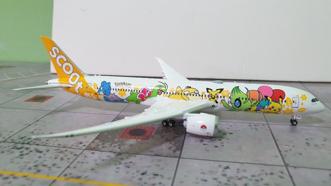 🛑 Phoenix 1:400 Scoot Air Singapore 🇸🇬 Boeing 787-9(9V-OJJ) ⭐ Pokemon  livery