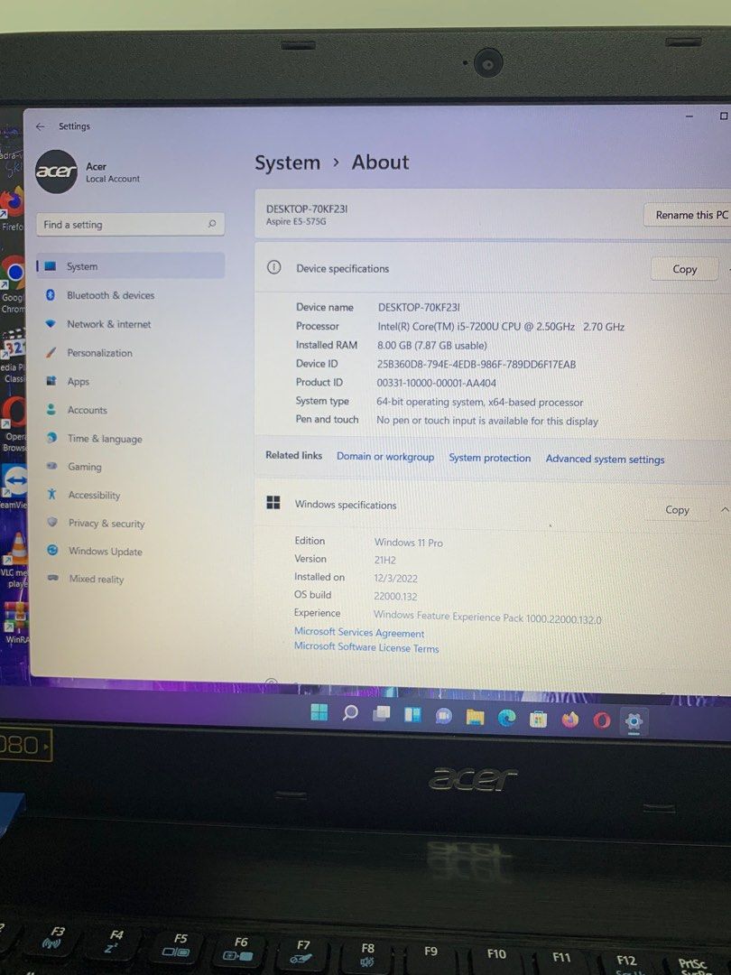 Acer i5 7th Gen 7 Gaming Laptop High end specs like new FHD Screen with ...