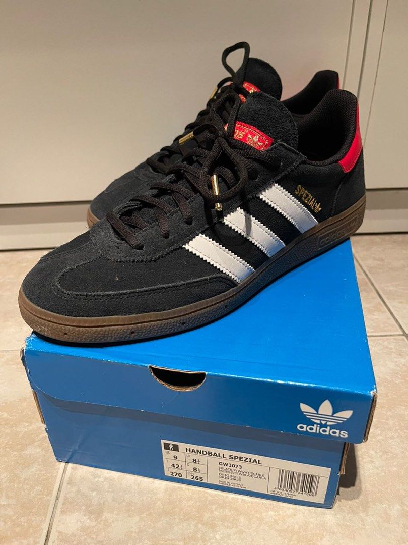 Adidas handball hotsell spezial black red