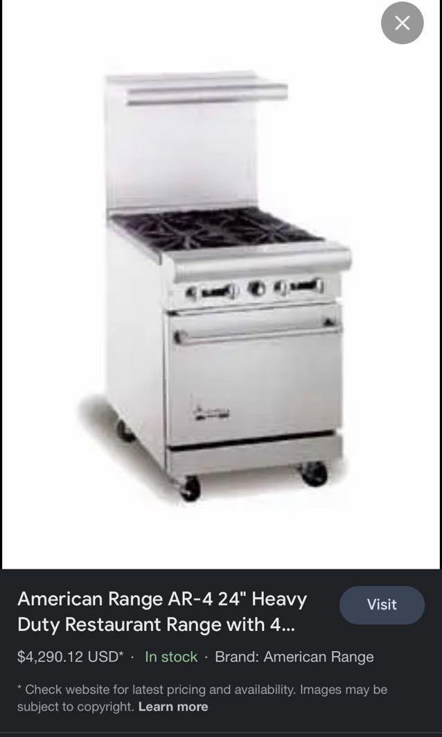 American Range Stainless Steel Standalone Gas Hob, TV & Home Appliances