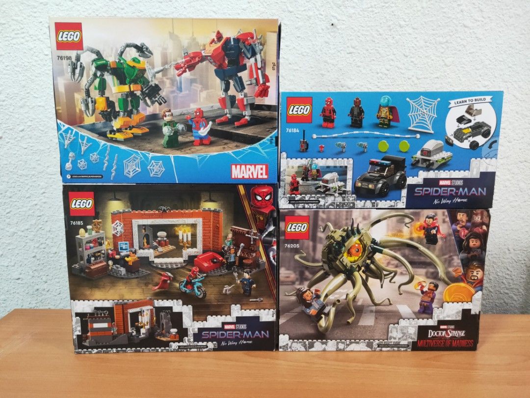 Brand New Lego Marvel Doctor Stranger Bundle 76184 Spider-Man vs.  Mysterio's Drone Attack & 76185