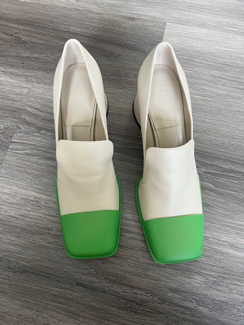 Andre Leather Penny Loafer Pumps, Women's Fashion, Footwear, Heels on