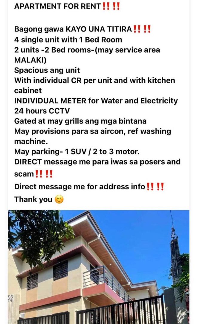 Apartment for Rent at SJDM, Bulacan, Property, Rentals, Room Rentals on