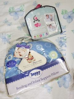 AUTHENTIC BOPPY Feeding and Infant Support Pillow & COMFI-MUM 3 in 1 Wedge Cushion