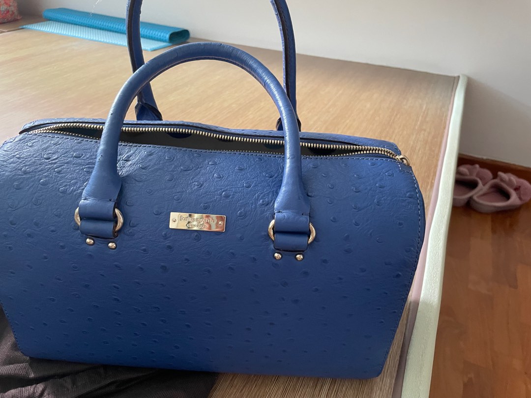 Kate spade blue ostrich bag Clearance