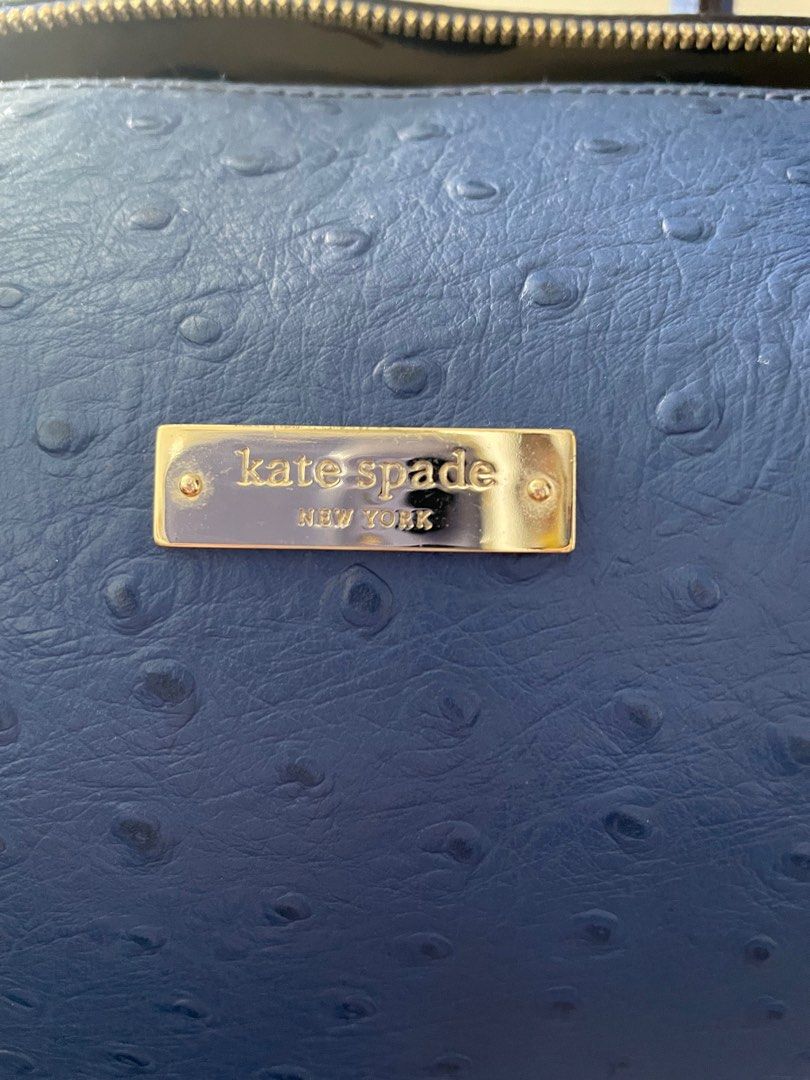 Kate spade blue cheap ostrich handbag