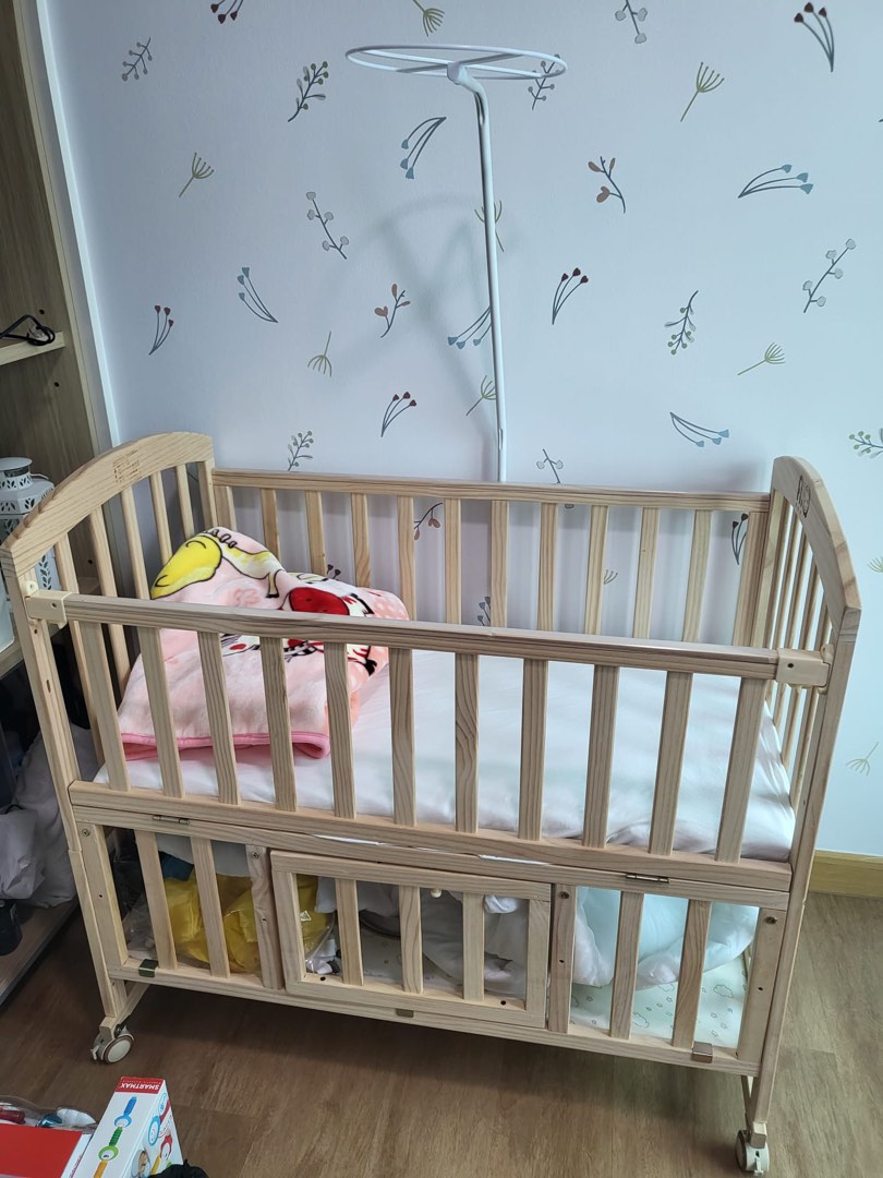 Baby Cot with storage, Babies & Kids, Baby Nursery & Kids Furniture