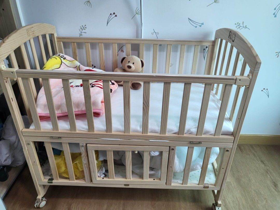 Baby Cot with storage, Babies & Kids, Baby Nursery & Kids Furniture