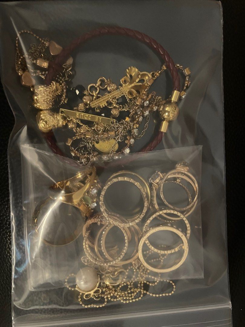 Bag of Costume Jewellery Gold Tone