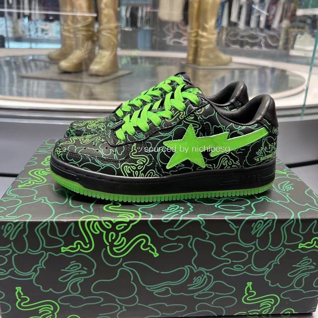 SALE❗️BAPE X RAZER NEON CAMO BAPE STA, Men's Fashion, Footwear