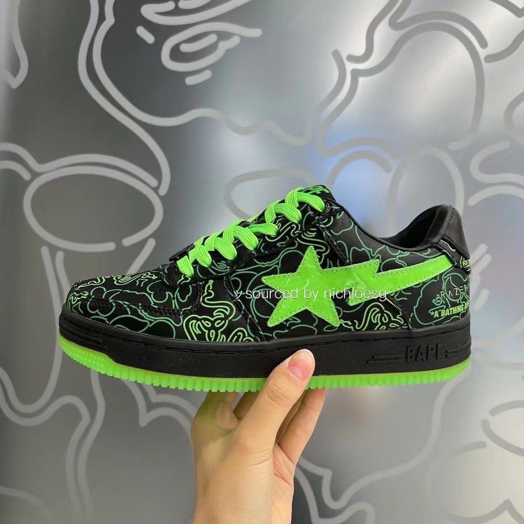 SALE❗️BAPE X RAZER NEON CAMO BAPE STA, Men's Fashion, Footwear