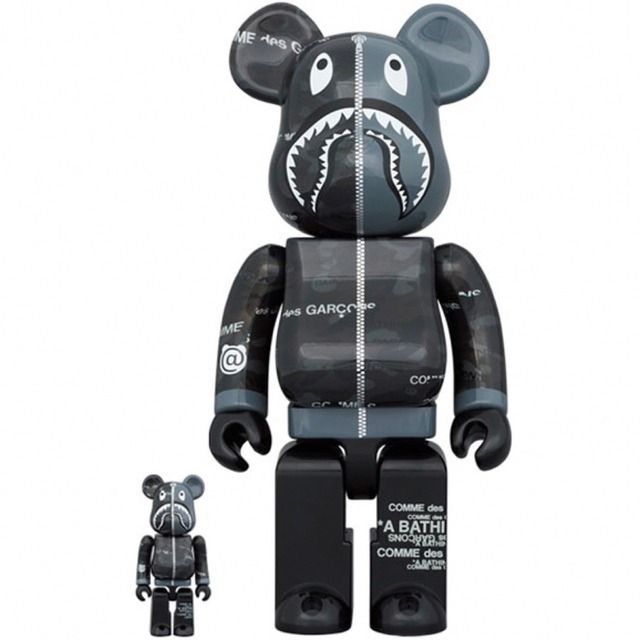 現貨」Bearbrick BE@RBRICK BAPE CDG CAMO SHARK 100％ & 400％, 興趣