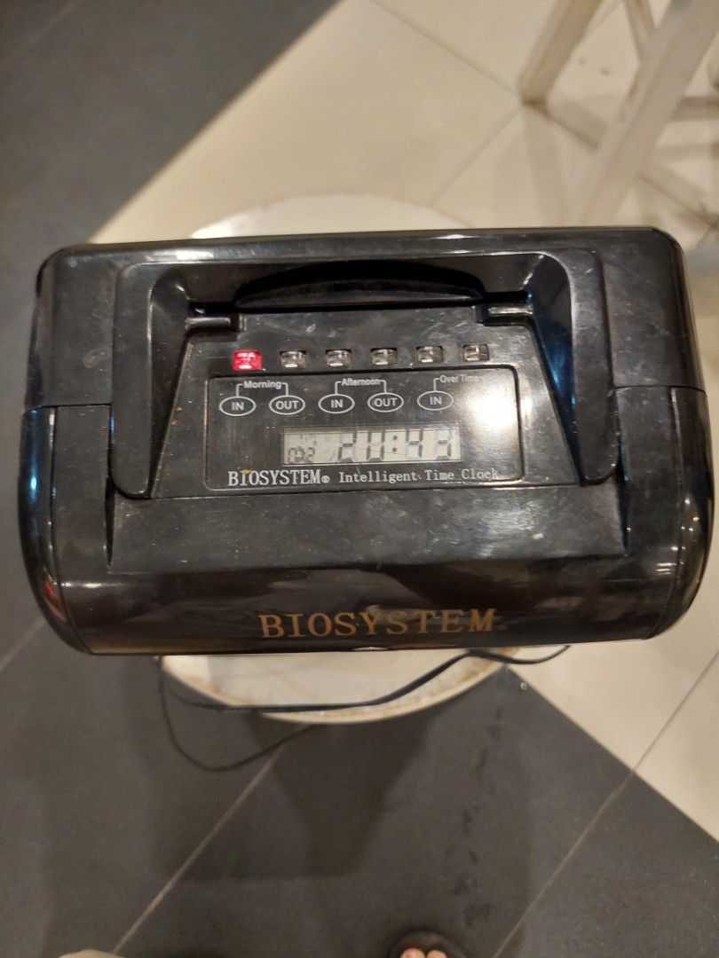 Biosystem iclock 4A punch card system / machine, Computers & Tech