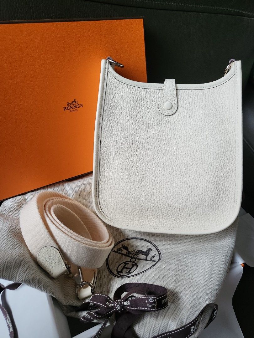 Hermes Mini Evelyne 16 In Nata With A Limited Edition Strap