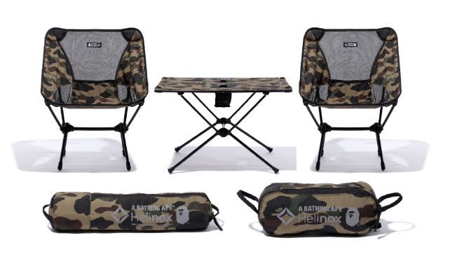 CAMPING CHAIR TABLE HELINOX BATHING APE FIELD PICNIC SEAT DURABLE