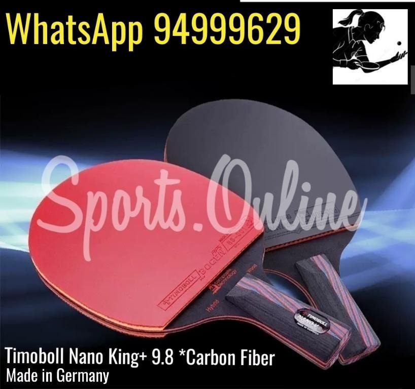 Carbon Fibre Table Tennis Bat * Penhold * Timoboll Nano King+ 9.8 (Made