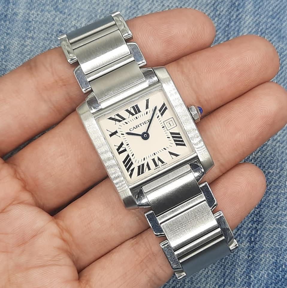 Cartier Tank Francaise Ref. 2465 Date Swiss Made Wristwatch