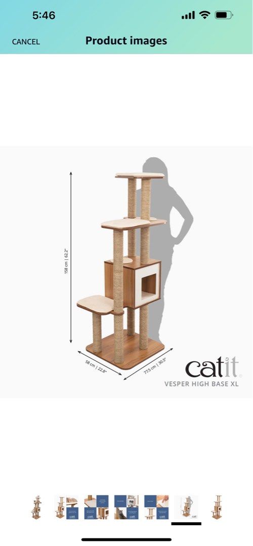 Catit Vesper High Base XL cat tree, Pet Supplies, Homes & Other Pet Accessories on Carousell