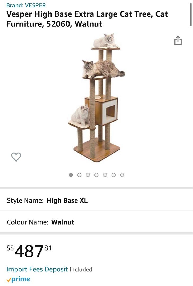 Catit Vesper High Base XL cat tree, Pet Supplies, Homes & Other Pet